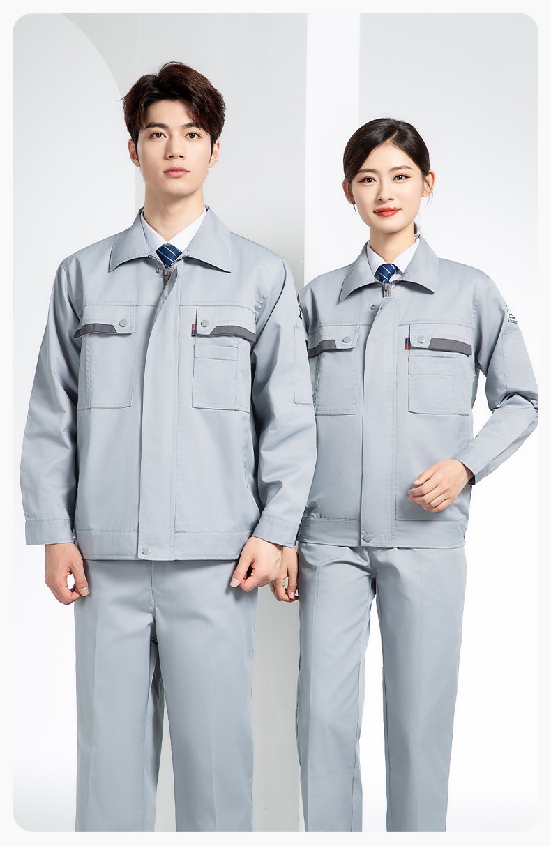 YM-20801S 防静电工作服套装男秋冬双层加厚化工厂电子厂电工装加油站劳保服(图17)