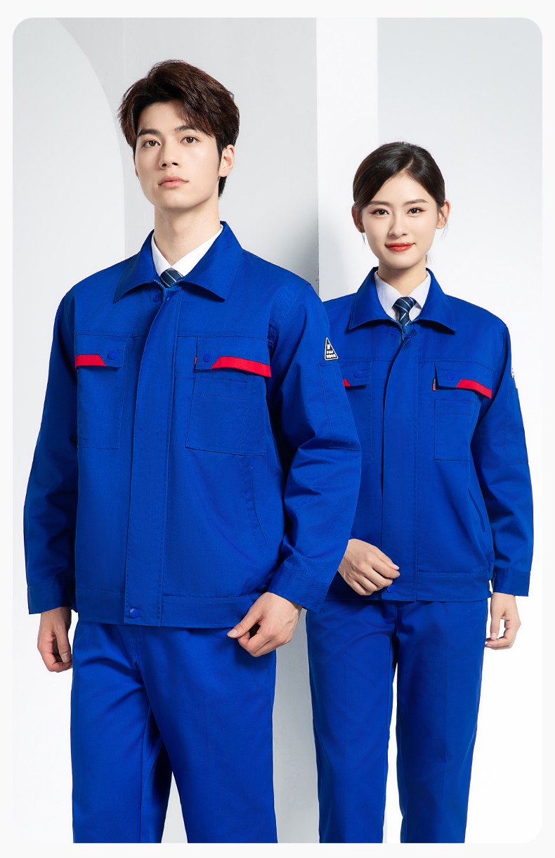 YM-20801S 防静电工作服套装男秋冬双层加厚化工厂电子厂电工装加油站劳保服(图15)