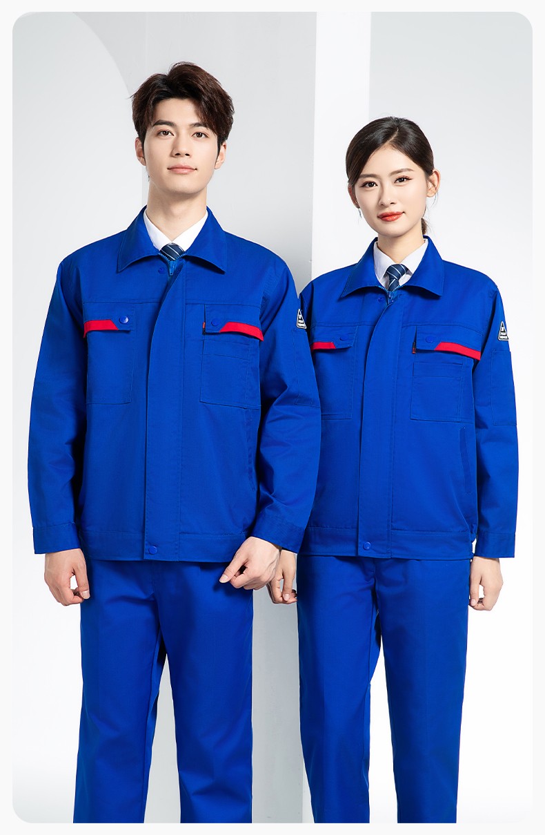 YM-20801S 防静电工作服套装男秋冬双层加厚化工厂电子厂电工装加油站劳保服(图16)