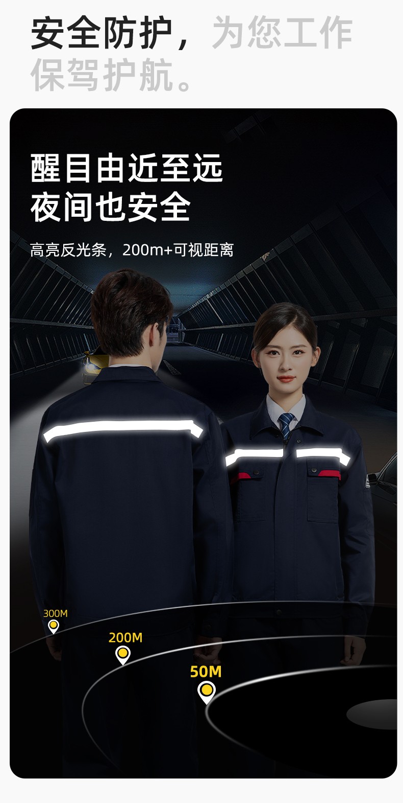 YM-20801SF 防静电工作服套装男秋冬双层加厚化工厂电子厂电工装加油站劳保服(图5)