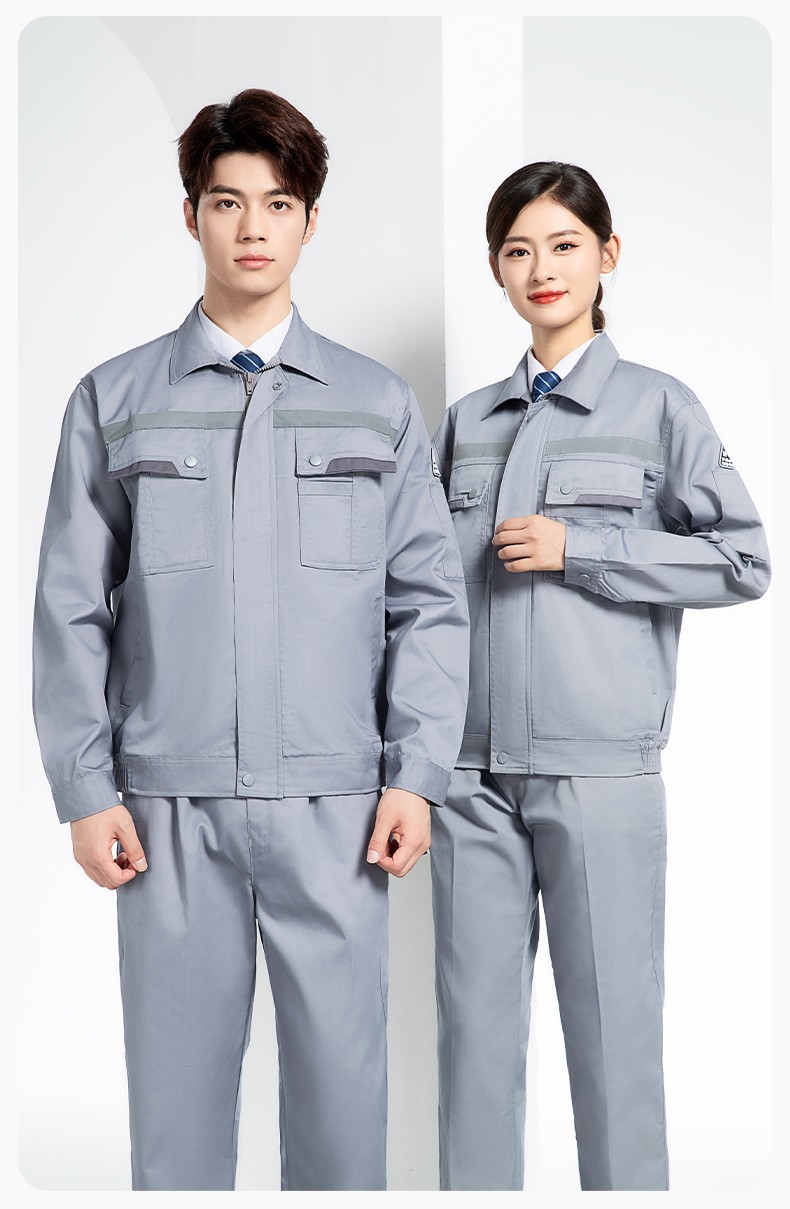 YM-20801SF 防静电工作服套装男秋冬双层加厚化工厂电子厂电工装加油站劳保服(图16)