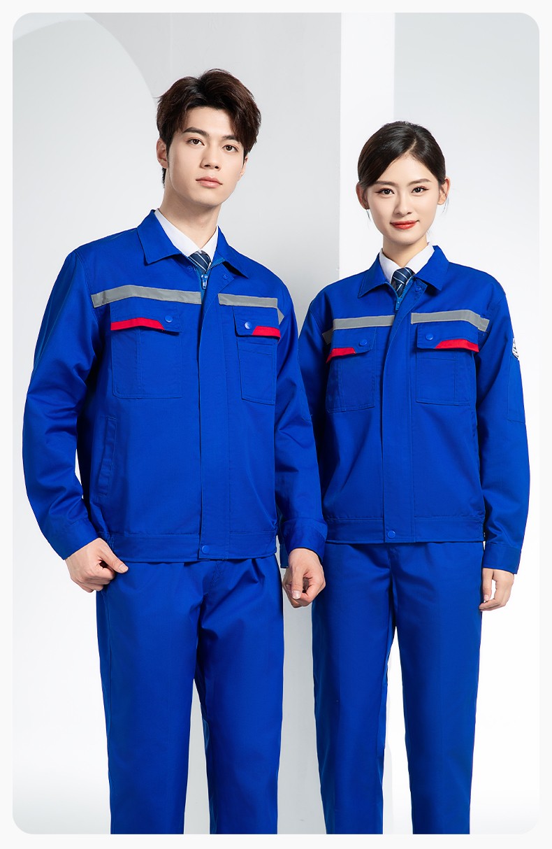 YM-20801SF 防静电工作服套装男秋冬双层加厚化工厂电子厂电工装加油站劳保服(图17)