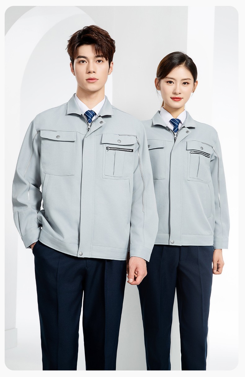 LJ-680012 秋冬高端防静电工作服套装男电力电工工程服电子厂劳保服上衣厂服(图17)