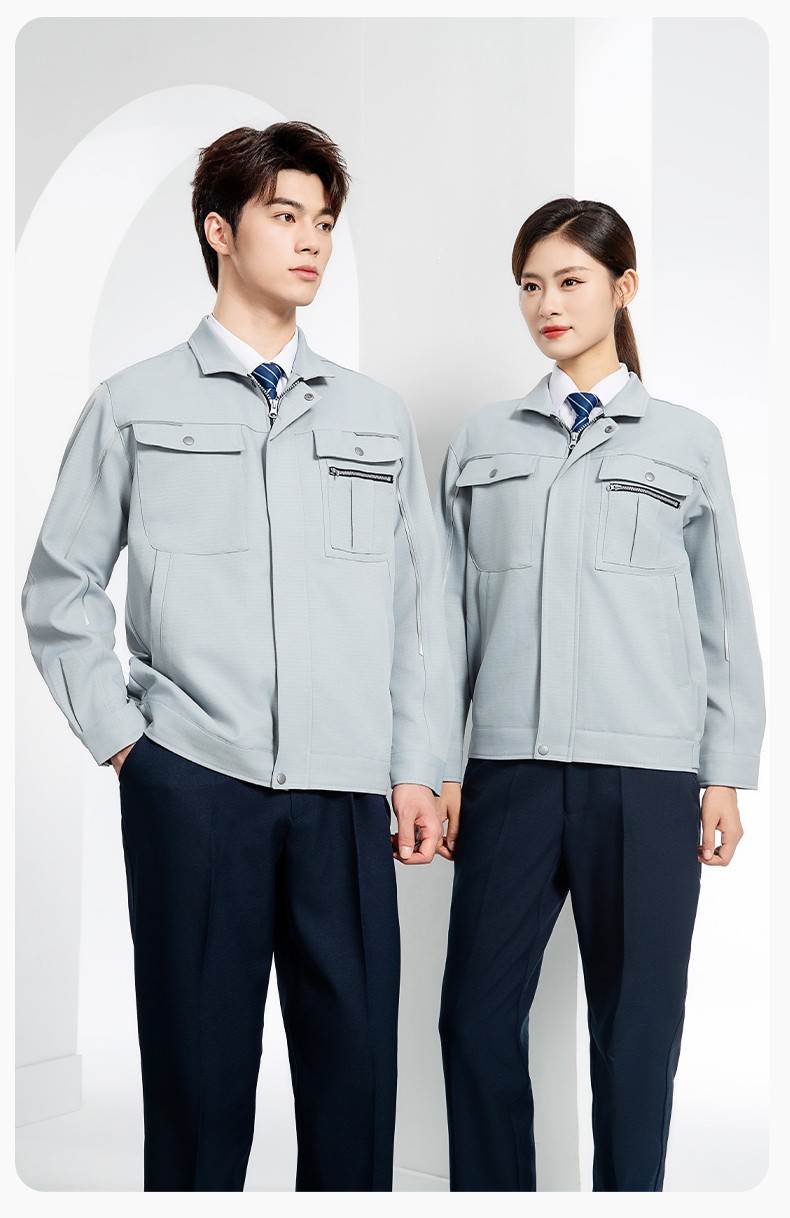 LJ-680012 秋冬高端防静电工作服套装男电力电工工程服电子厂劳保服上衣厂服(图18)