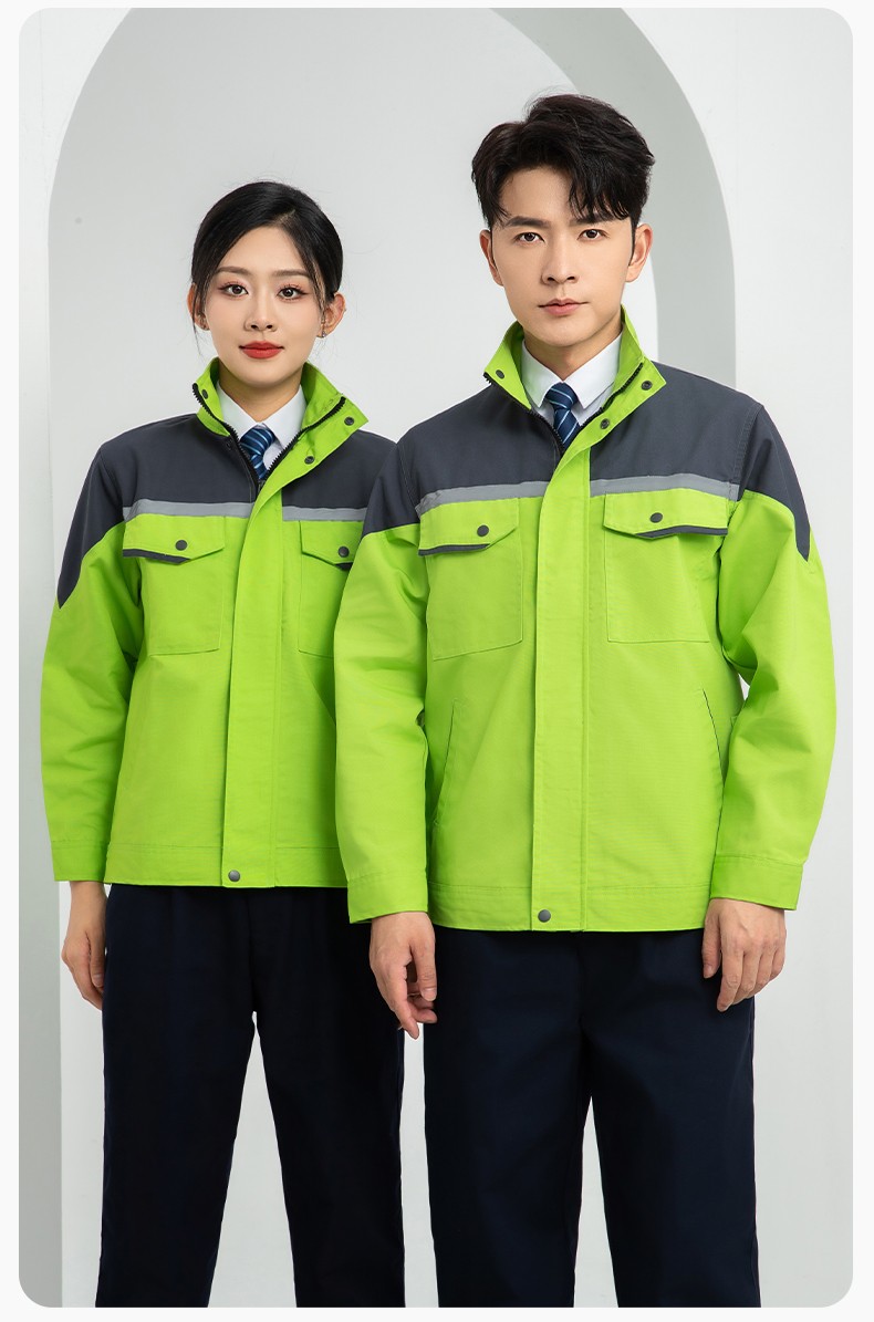 LJ-1811 春秋劳保工作服套装磨毛帆布工厂车间厂服建筑工装汽修服批发(图16)