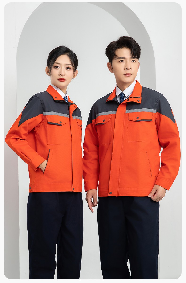 LJ-1811 春秋劳保工作服套装磨毛帆布工厂车间厂服建筑工装汽修服批发(图19)