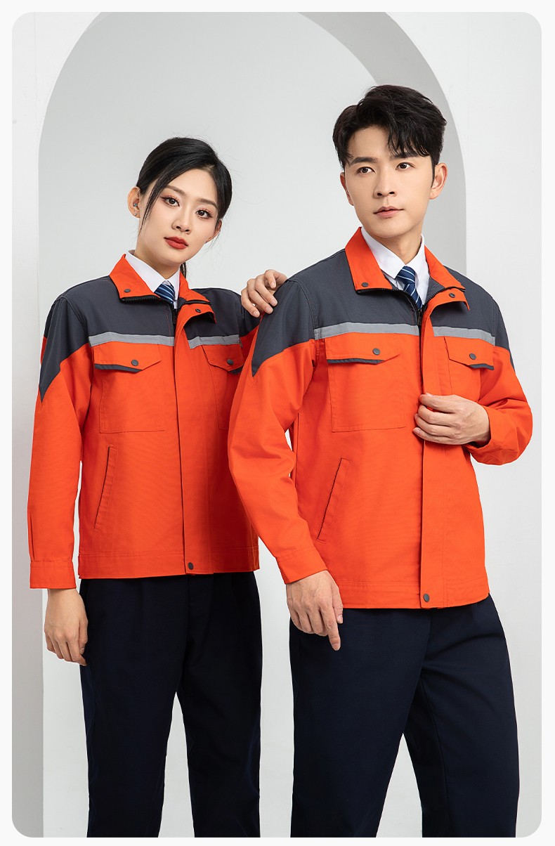 LJ-1811 春秋劳保工作服套装磨毛帆布工厂车间厂服建筑工装汽修服批发(图18)