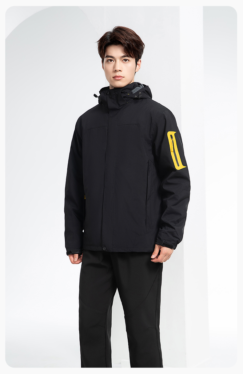 SW-9552 冬季撞色工作服冲锋衣三合一可拆卸保暖工装企业学校团体服定制(图19)