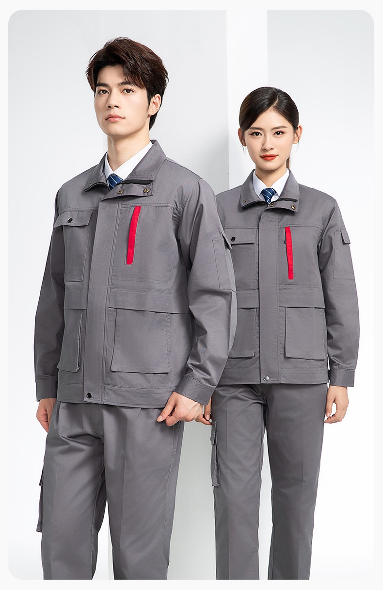 DM8050 春秋CVC工作服套装男耐磨长袖上衣工装工厂服车间汽修劳保服批发(图14)