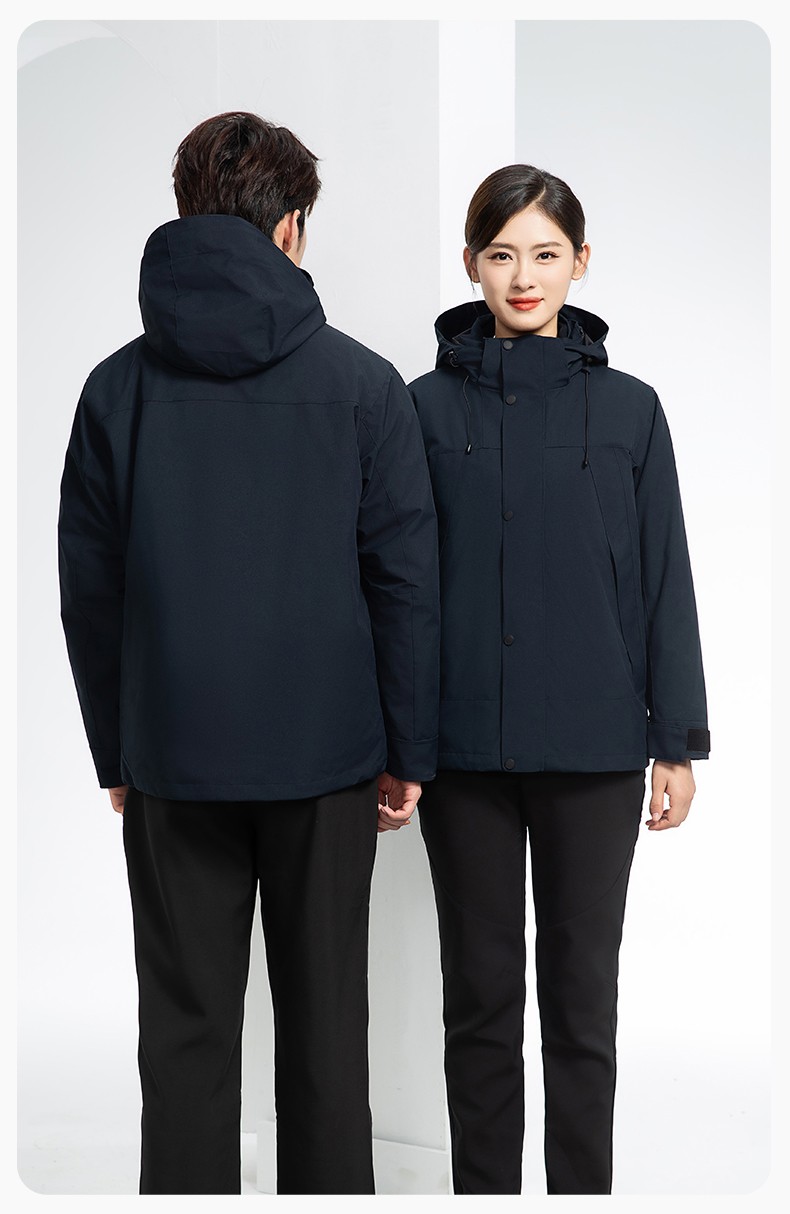 LT-3561 冲锋衣定制印logo刺绣企业加绒工作服防水三合一风衣外套秋冬工装(图25)