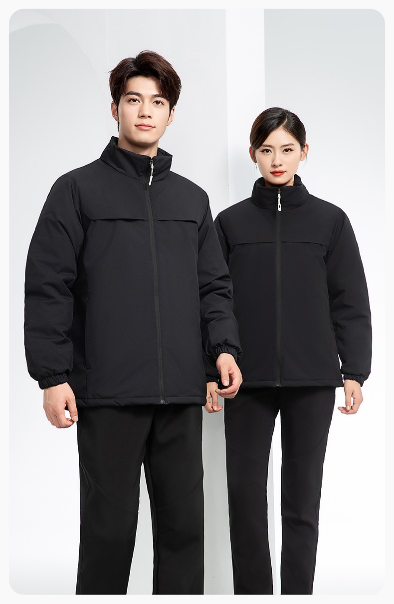 YJ-768 冬季一体式棉冲锋衣工作服男纯色加厚保暖工厂企业装团体服定制(图17)