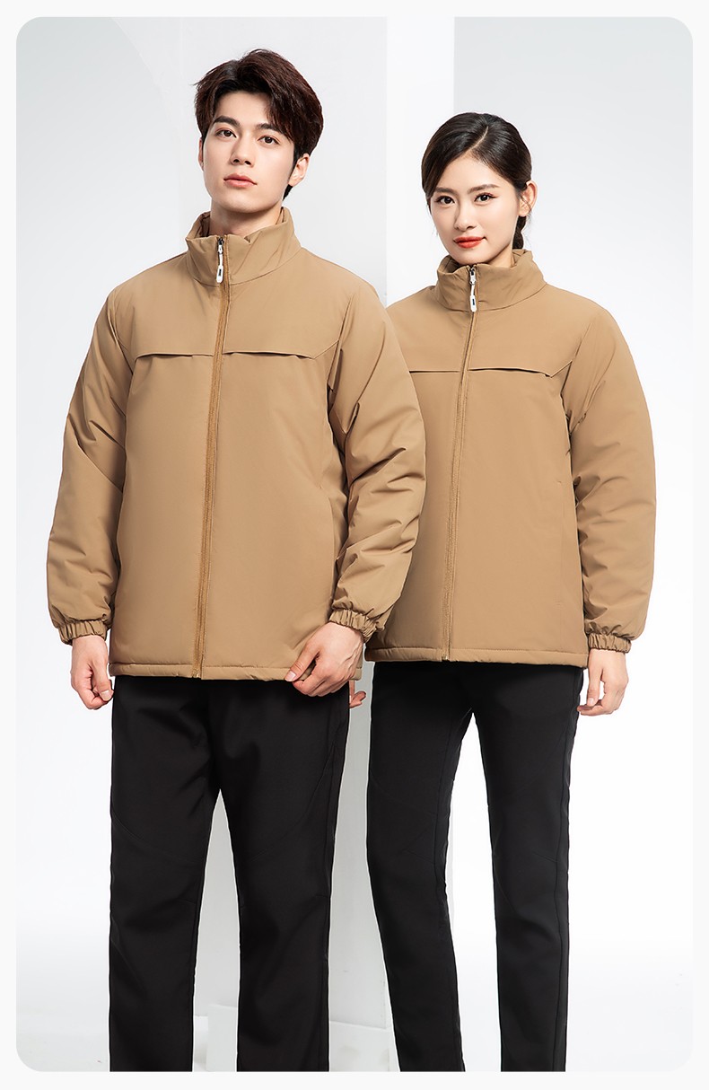 YJ-768 冬季一体式棉冲锋衣工作服男纯色加厚保暖工厂企业装团体服定制(图16)
