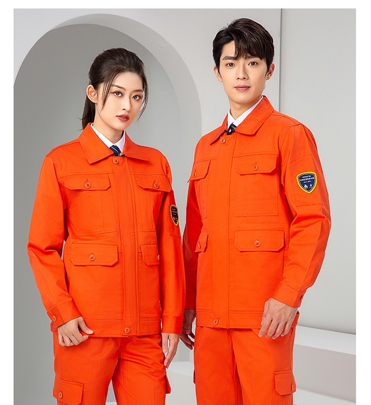 LW-8653ZR 纯棉防阻燃春秋工作服套装加厚耐磨工厂车间电焊焊工防烫劳保服(图26)