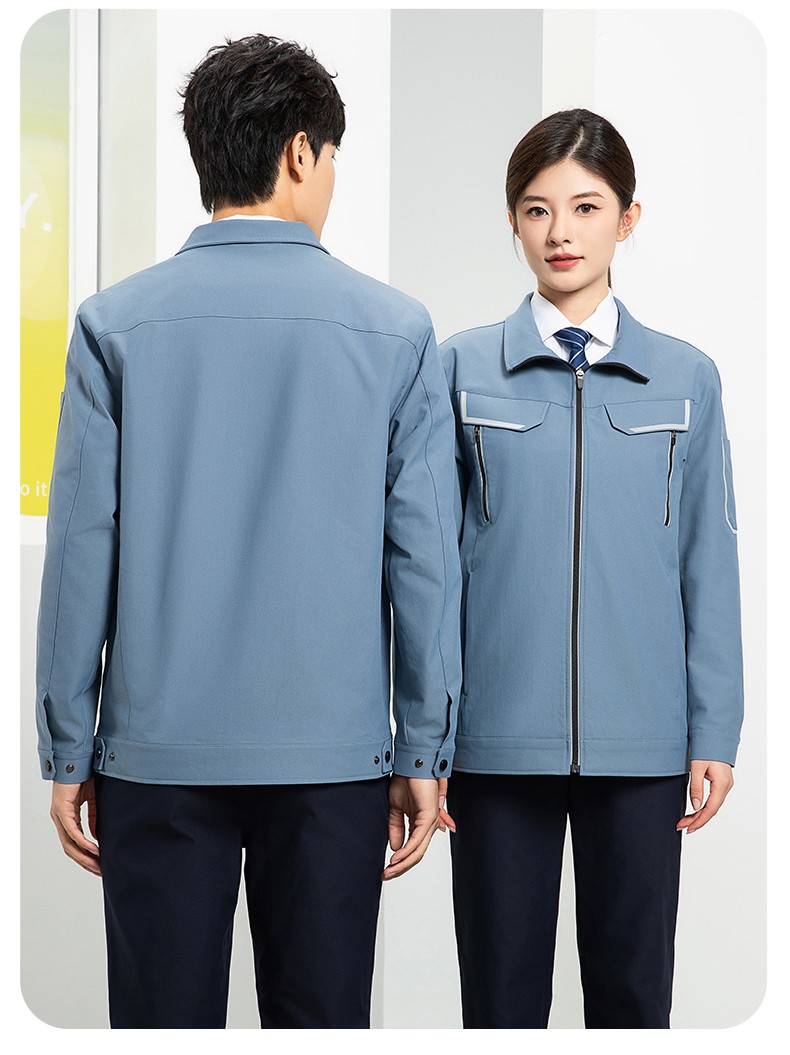 YJ-SK006 高端工作服套装定制秋冬季工服电力工厂厂服工装耐磨劳保工程服(图23)