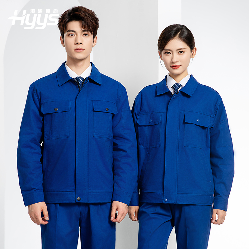 RD-8013 纯棉电焊工作服套装男秋冬款耐磨加厚车间汽车修理厂服劳保服工装